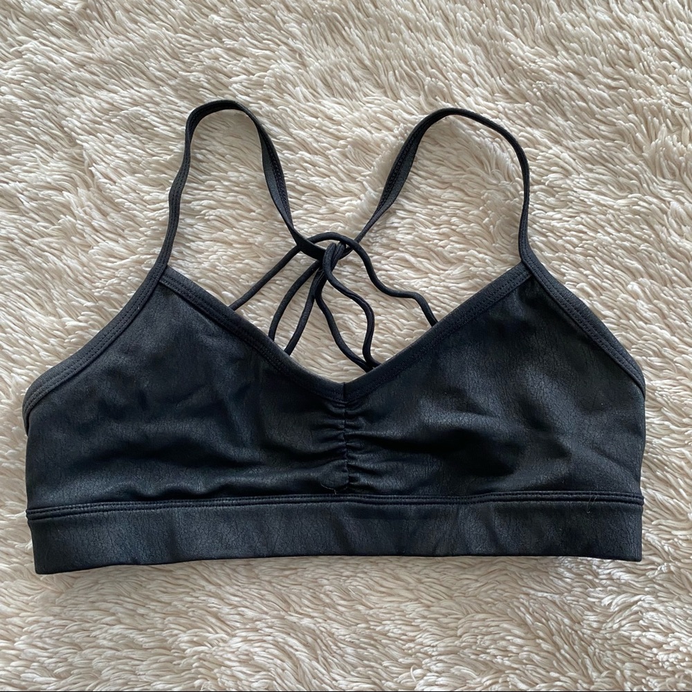 Alo Black Strappy Sports Bra
